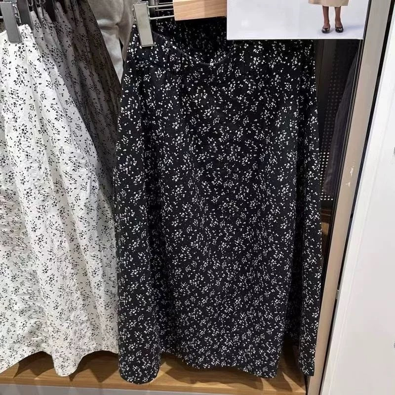 Damen Midirock mit elastischem Bund und seitlichen Eingrifftaschen Drune