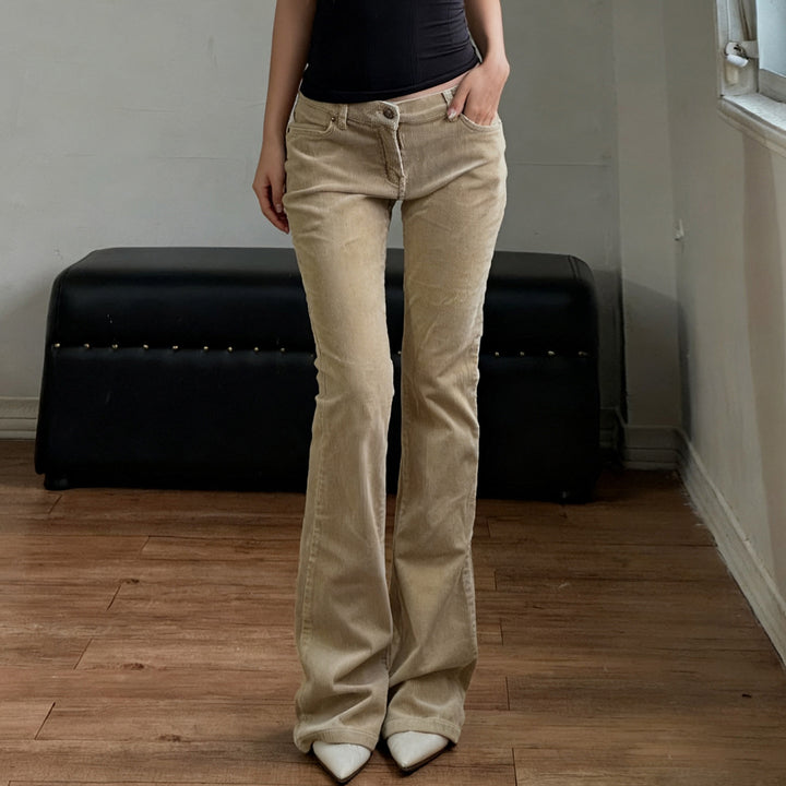 Damen Flared Jeans mit klassischem High-Waist-Schnitt und modischen Details Drune