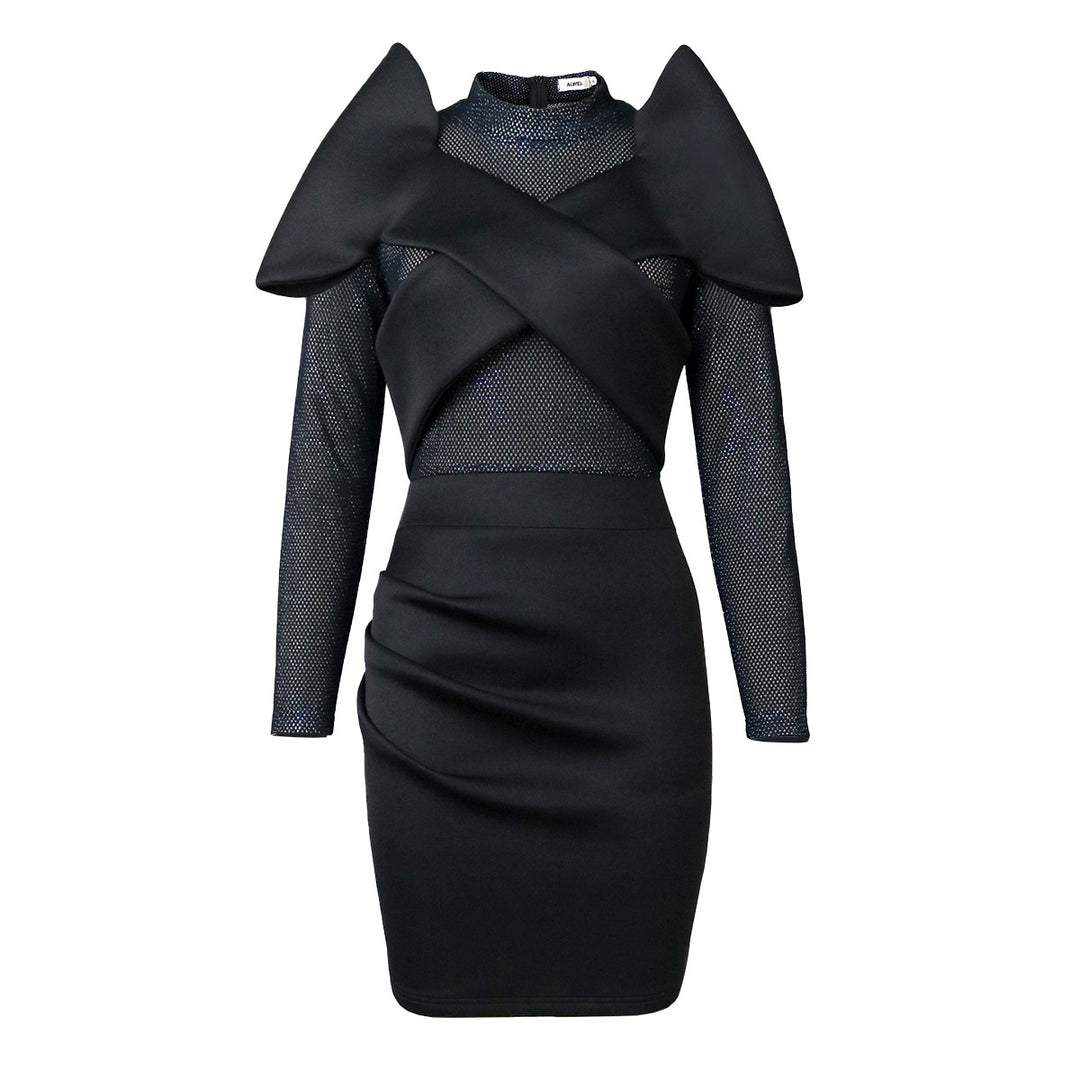 Damen Elegantes Cocktailkleid mit innovativem Rüschendesign Drune