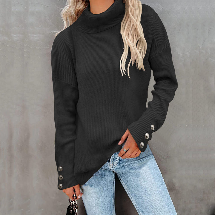 Drune | Gestreifter Hoher Hals Strickpullover