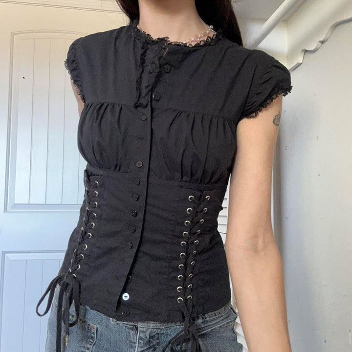 Damen Trendiger Volantrock mit asymmetrischem Schnitt und Rüschen Drune