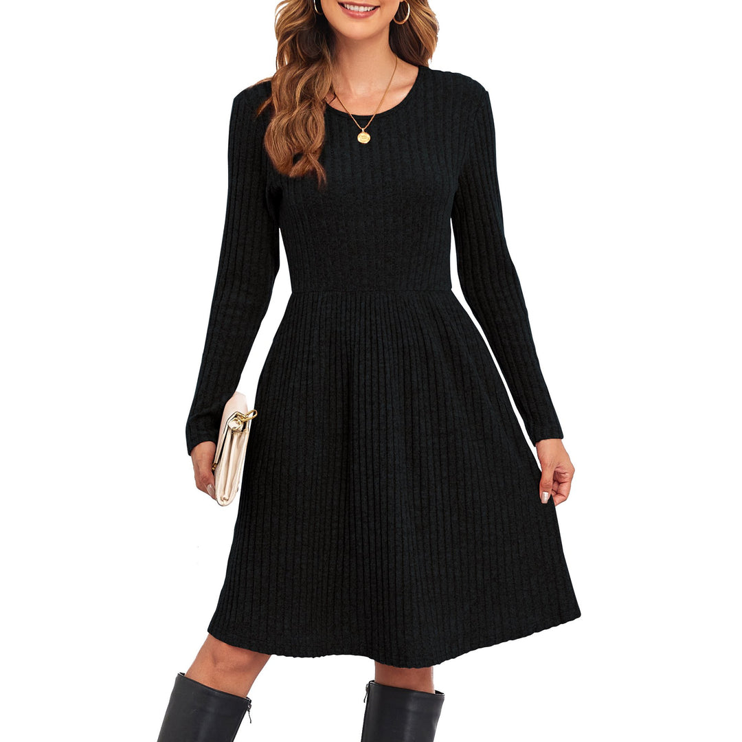 Damen Strickkleid mit lässigem Schnitt und feinem Streifenmuster Drune