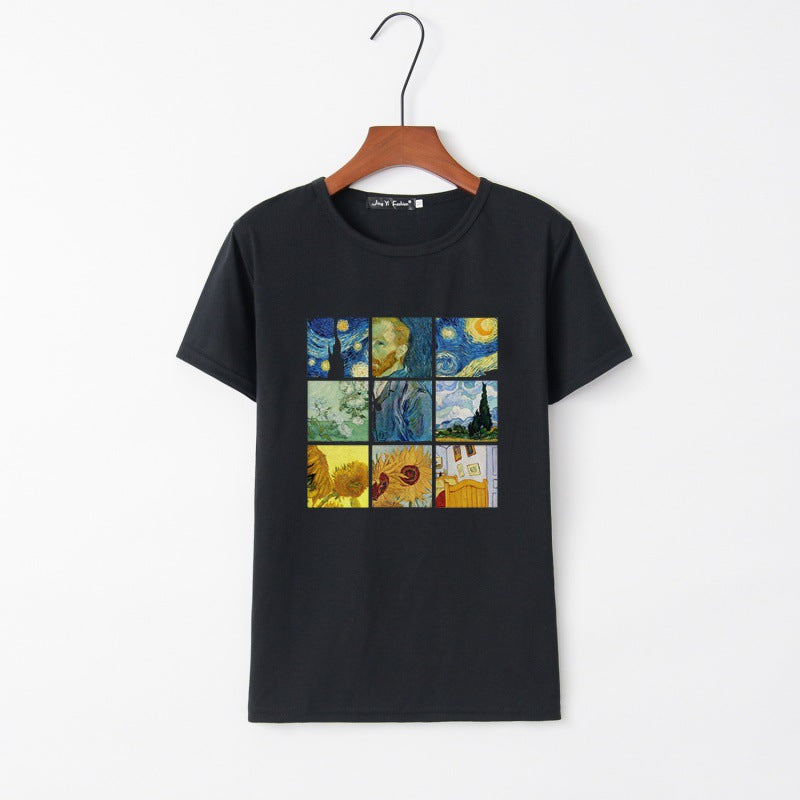 Damen T-Shirt mit kreativem Kunstprint Drune