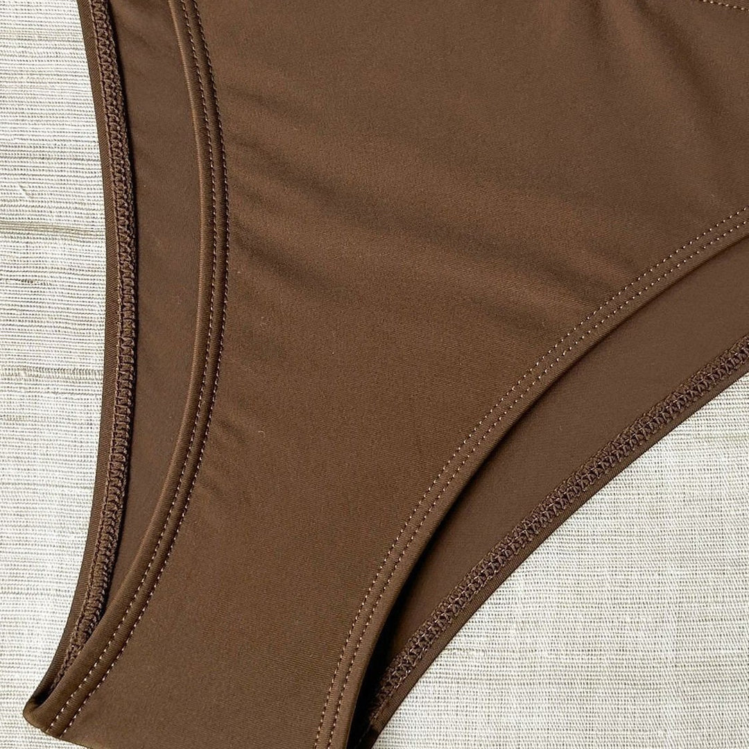 Damen Bikini-Set mit eleganter Schnalle und hohem Taillenschnitt Drune