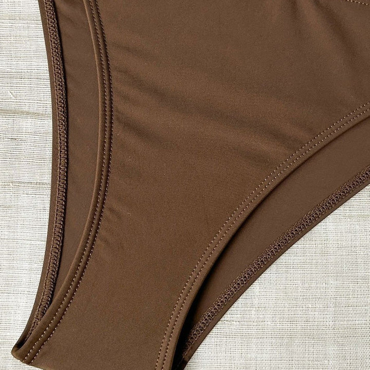 Damen Bikini-Set mit eleganter Schnalle und hohem Taillenschnitt Drune