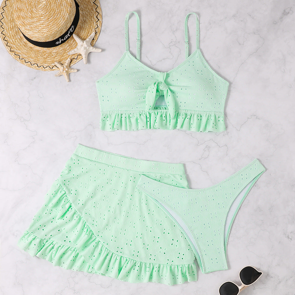 Damen Crop-Top und Rock-Set mit verspieltem Design Drune