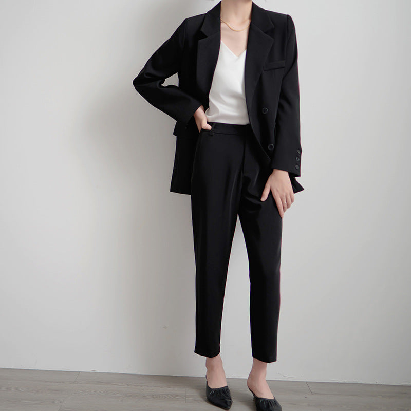 Damen eleganter oversized Blazer mit doppelter Knopfleiste Drune