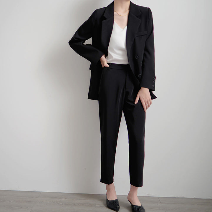 Damen eleganter oversized Blazer mit doppelter Knopfleiste Drune