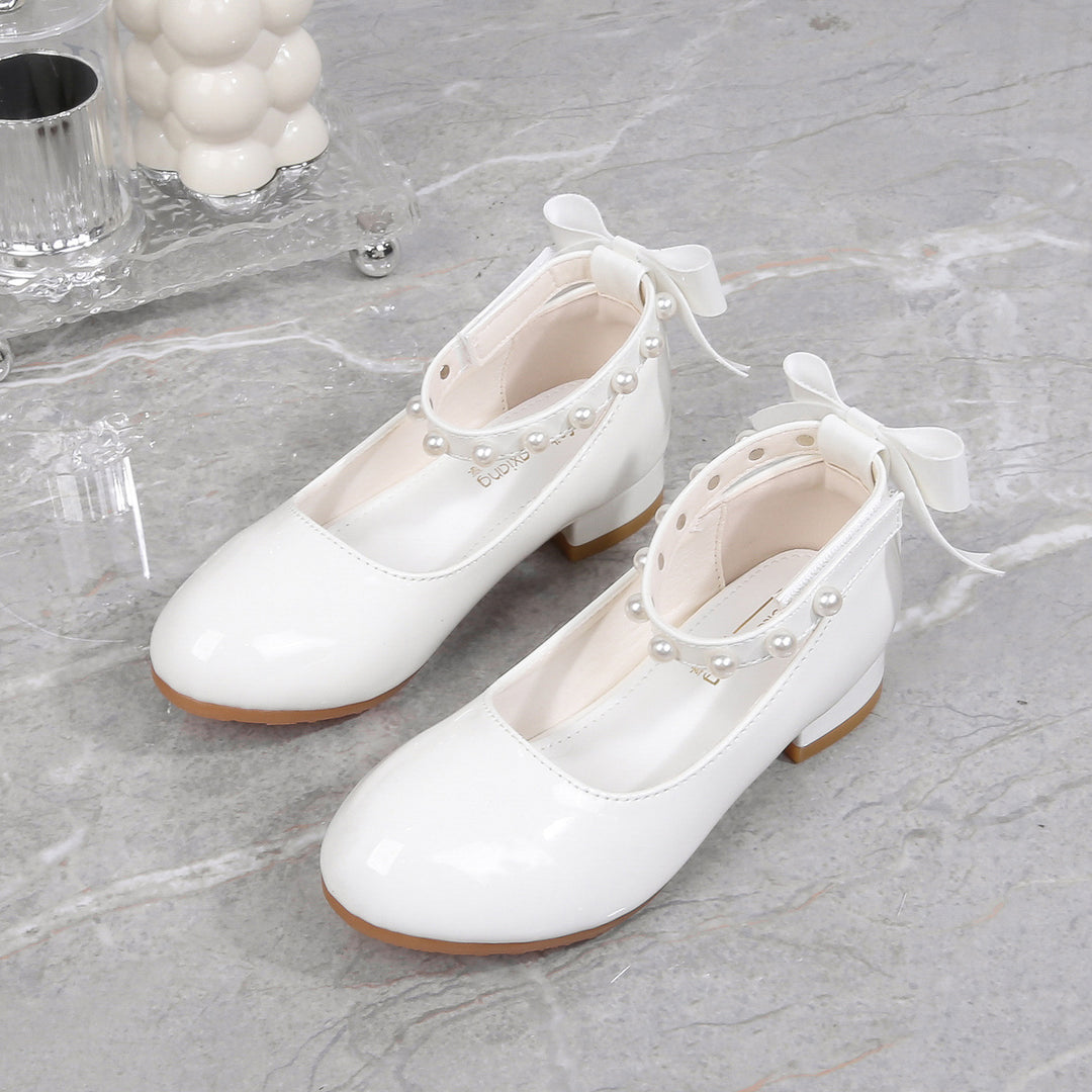 Mädchen Ballerinas mit Perlen- und Schleifenverzierung Drune