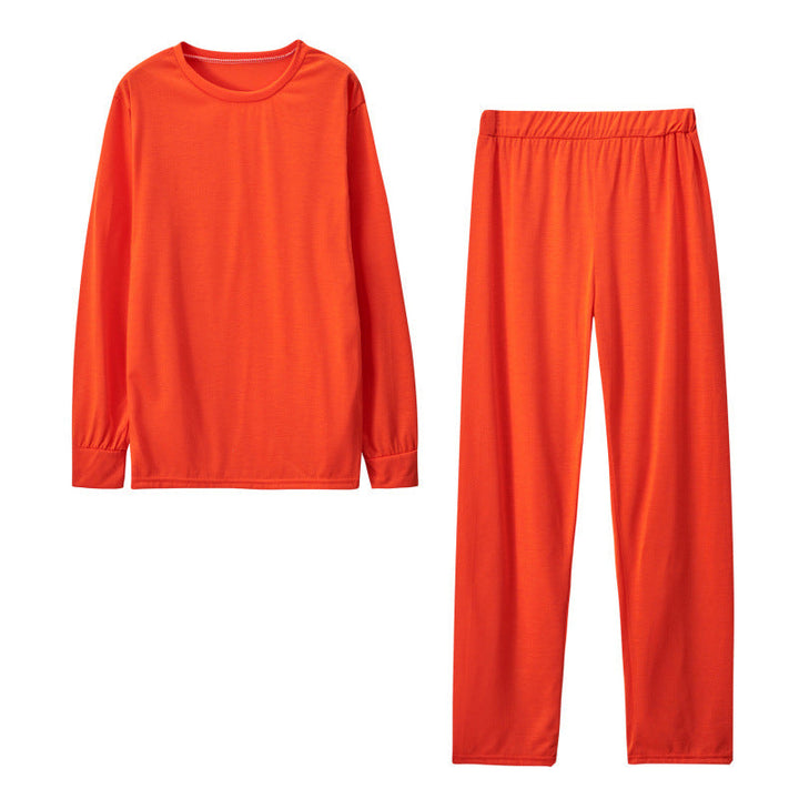 Damen Langarm Schlafanzug Set mit elastischen Hosen Drune