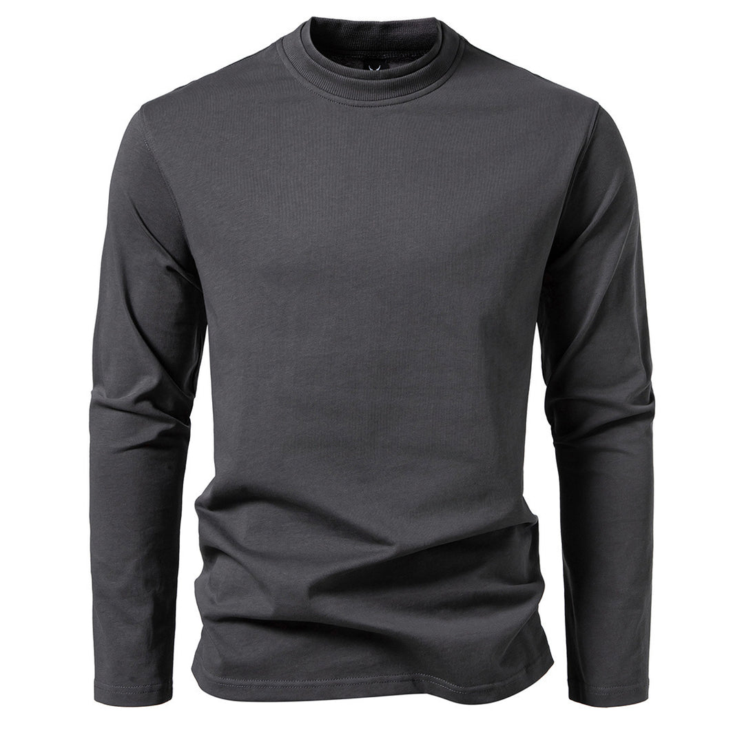 Herren langärmliges T-Shirt aus angenehmem Baumwollmix mit Rundhalsausschnitt Drune