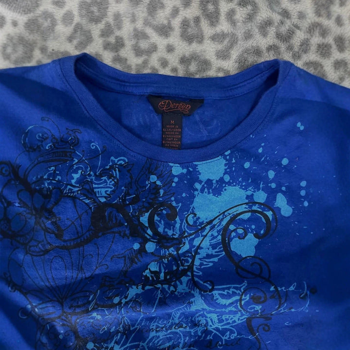 Damen Grafik-Print T-Shirt mit urbanem Kunstdesign Drune