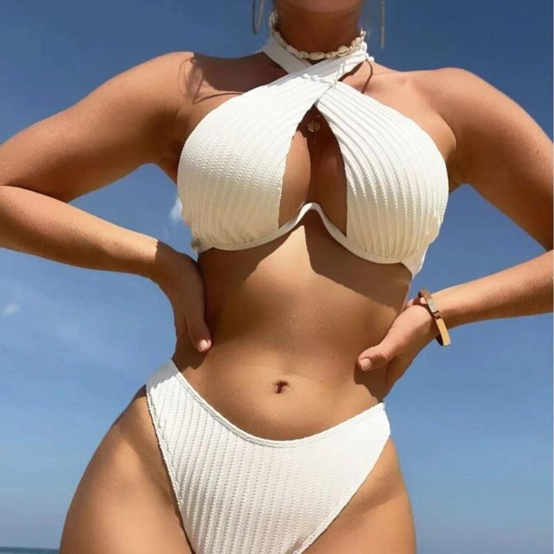 Damen Design-Bikini mit gekreuztem Oberteil Drune