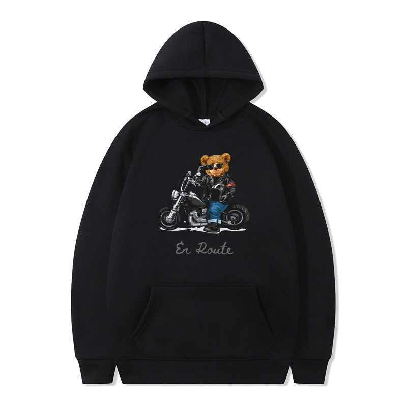 Damen Kapuzenpullover mit einzigartigem Bärenmotiv und lässiger Passform Drune