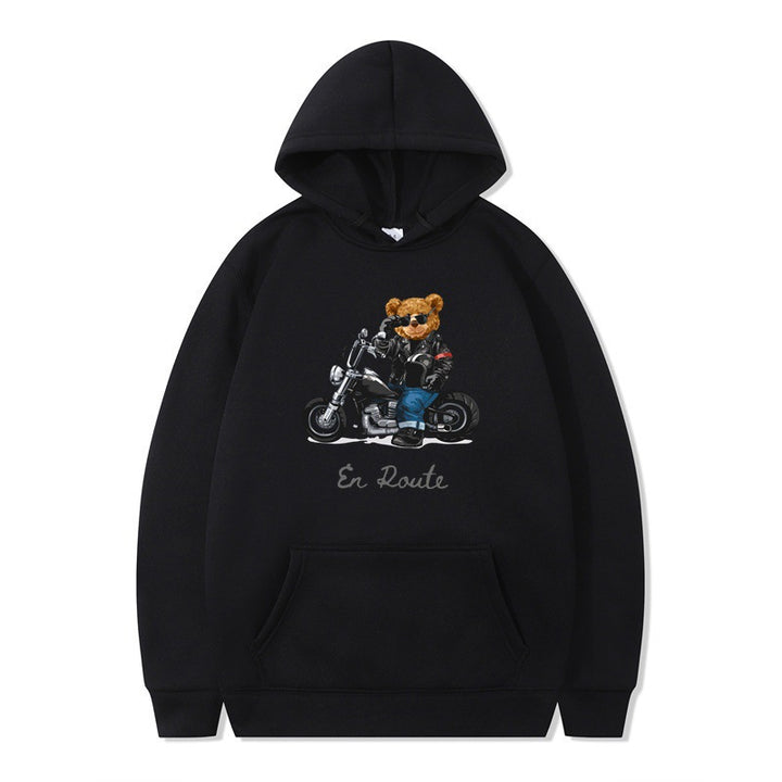 Damen Kapuzenpullover mit einzigartigem Bärenmotiv und lässiger Passform Drune