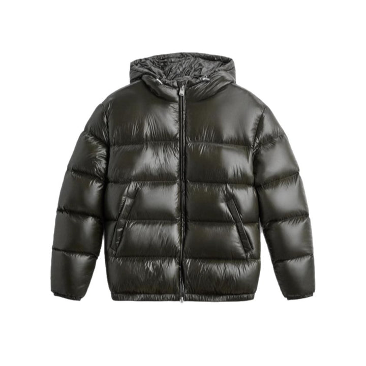 Damen nan glänzende Steppjacke mit Kapuze wattierter Thermofüllung und geradem Komfortschnitt Drune