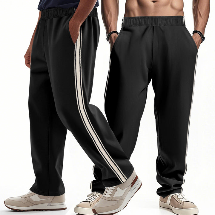 Herren Sportliche Freizeithose mit seitlichen Kontraststreifen Drune