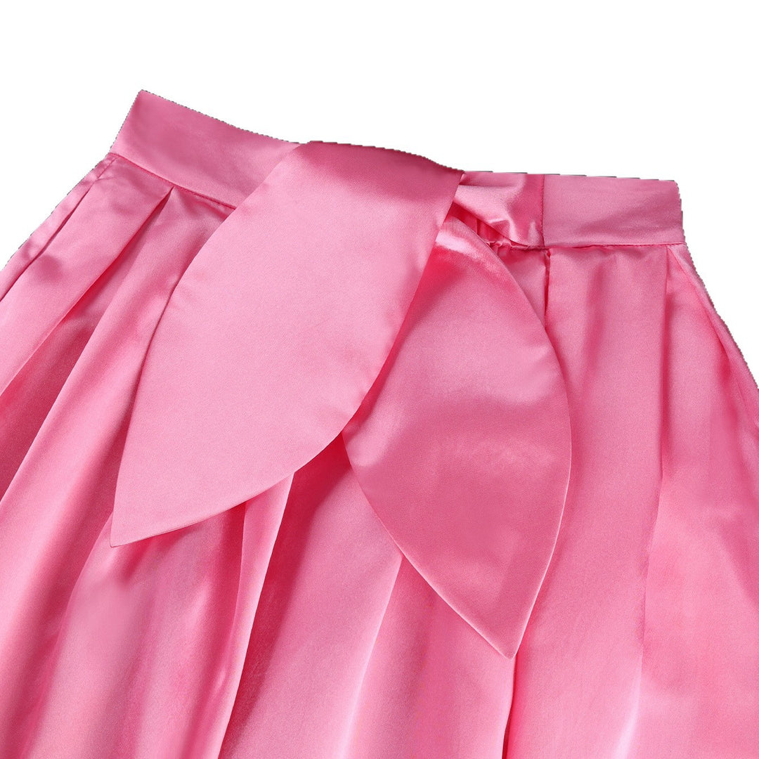 Damen Eleganter Maxirock aus seidig glänzendem Material Drune