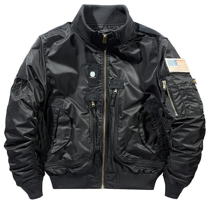 Herren stylische Bomberjacke mit vielseitigen Taschen Drune