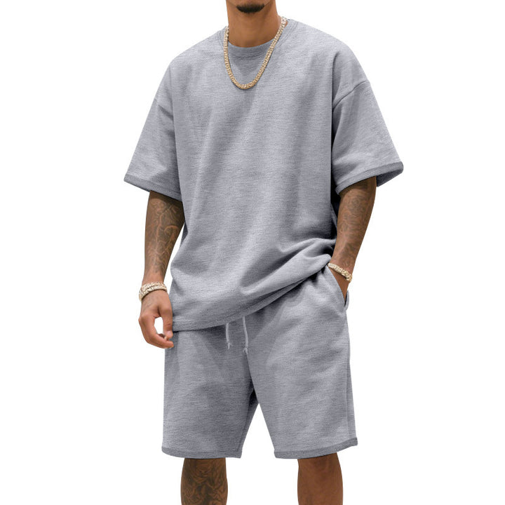 Herren lässiges Trainingsoberteil und Shorts-Set Drune
