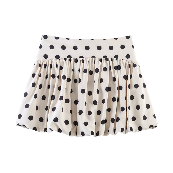Damen Voluminöser Punkteshort mit bauschigem Saum Drune