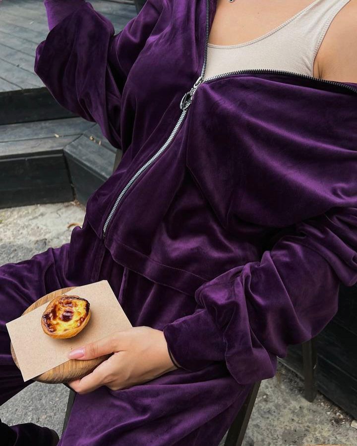 Damen sportliches Freizeit-Set mit cropped Top und weiter Hose Drune