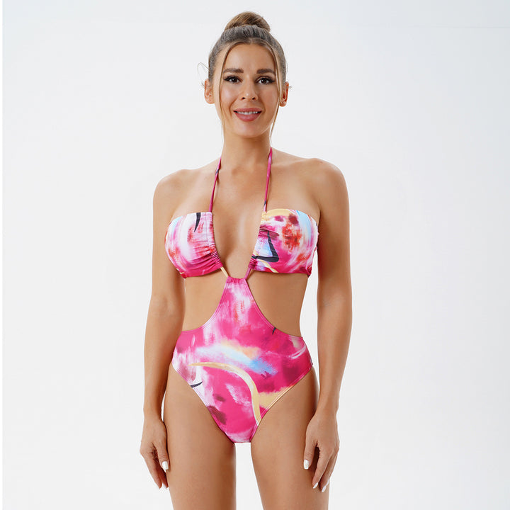 Damen Bandeau-Bikini mit modischem Überwurf Drune