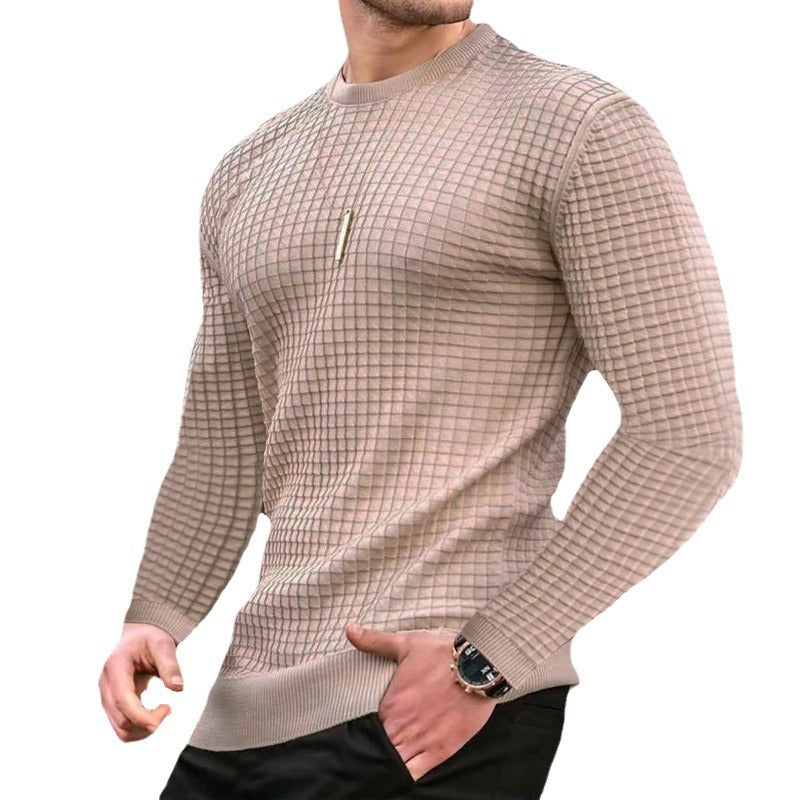 Herren Strickpullover mit modernem Strukturdesign und Rundhalsausschnitt Drune