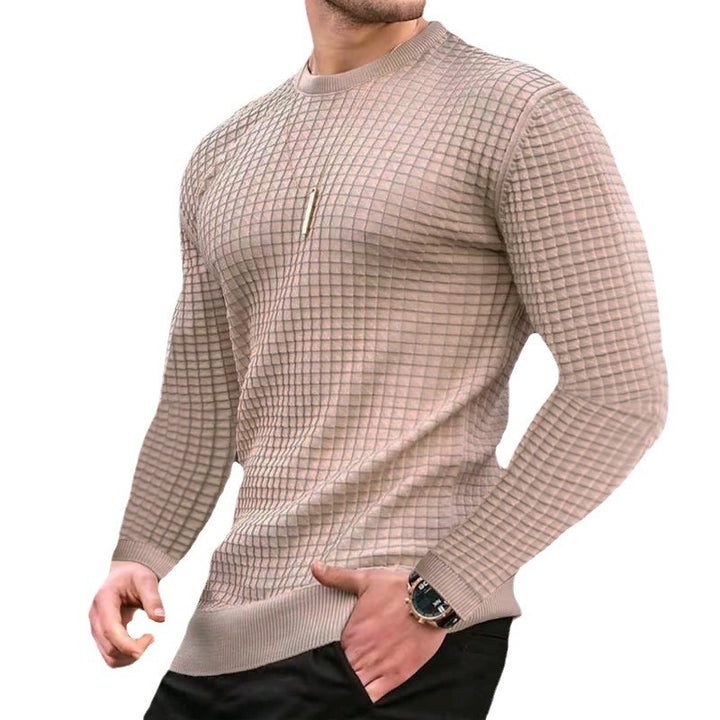 Herren Strickpullover mit modernem Strukturdesign und Rundhalsausschnitt Drune