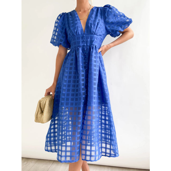 Drune | Midikleid mit Puffärmeln
