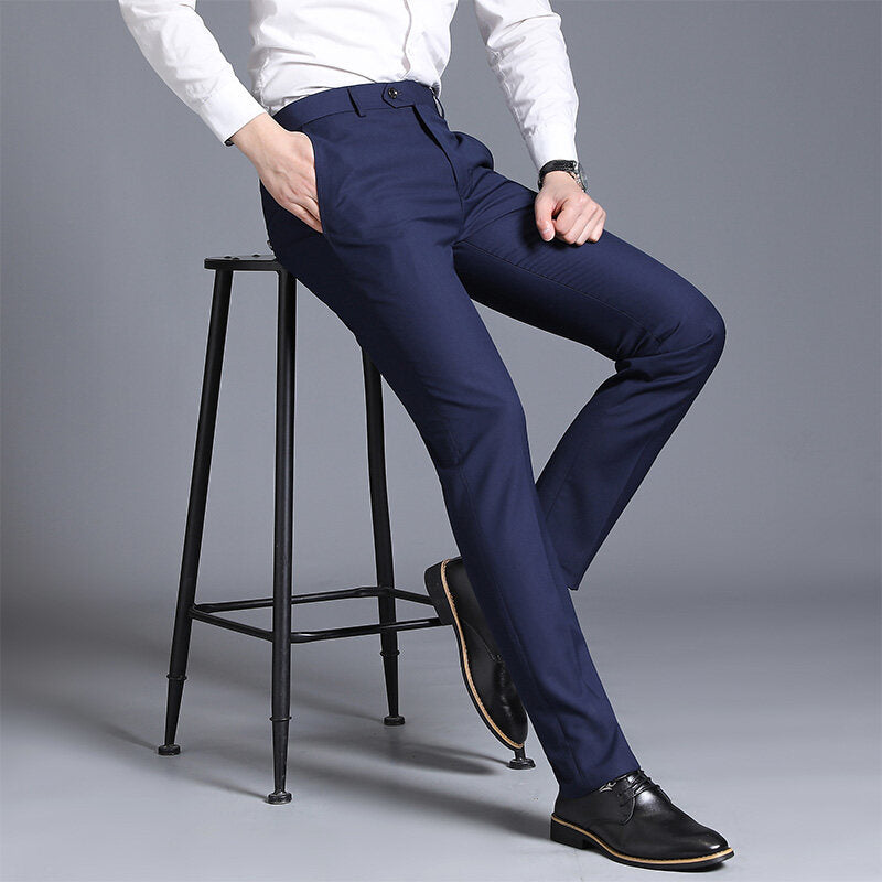 Herren elegante Slim-Fit Anzughose Drune