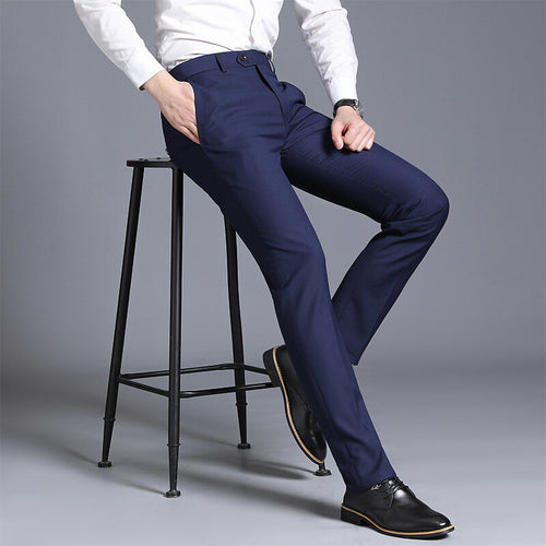 Herren elegante Slim-Fit Anzughose Drune