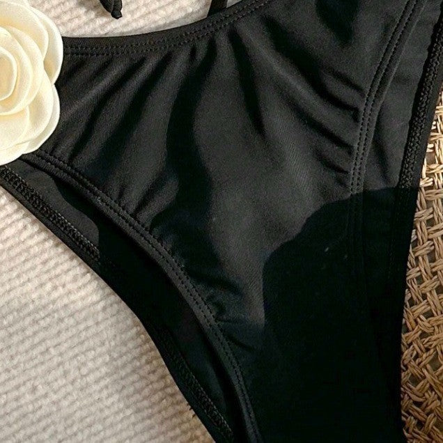 Damen Bikini mit floralem Rüschendetail Drune