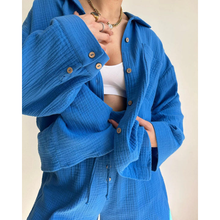 Damen modische Waffle-Jacke Drune