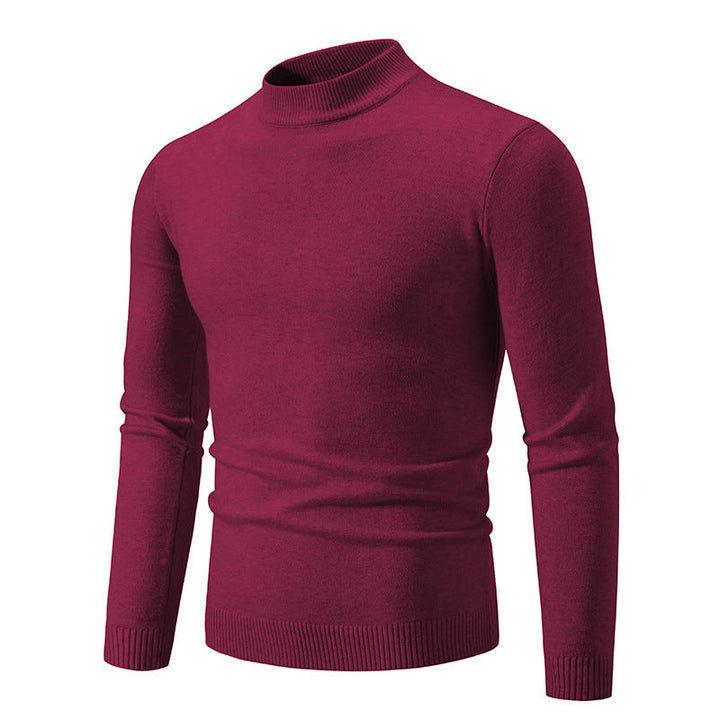 Herren nan taillierter Rollkragenpullover aus feinem Feinstrick mit geripptem Kragen Drune