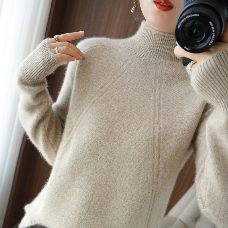Damen kuscheliger Rollkragenpullover aus feinem Material mit lässigem Schnitt Drune
