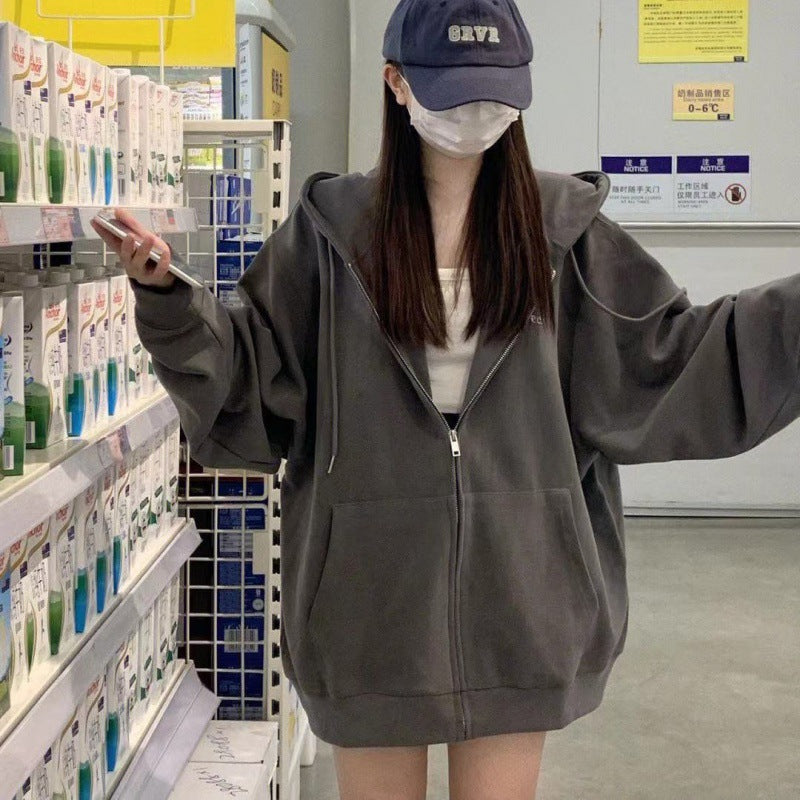 Damen Oversized Zip-Hoodie mit lässigem Schnitt Drune