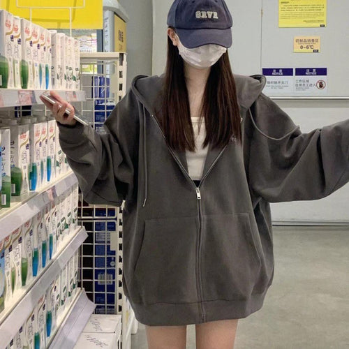 Damen Oversized Zip-Hoodie mit lässigem Schnitt Drune