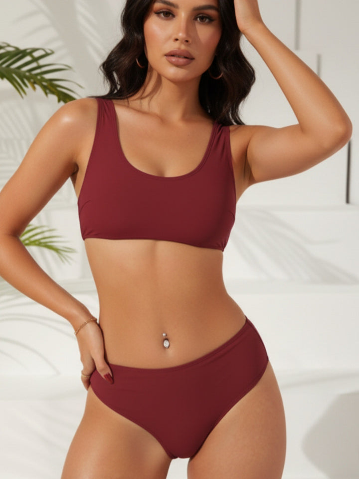 Damen Sportlicher Bikini mit körperbetontem Schnitt Drune