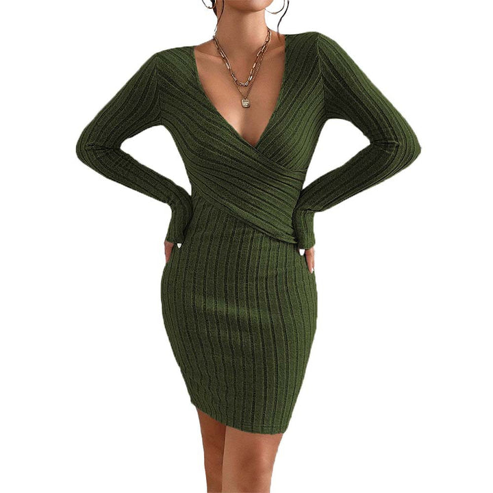 Damen Wickelkleid mit asymmetrischem Schnitt und Rüschendetails Drune