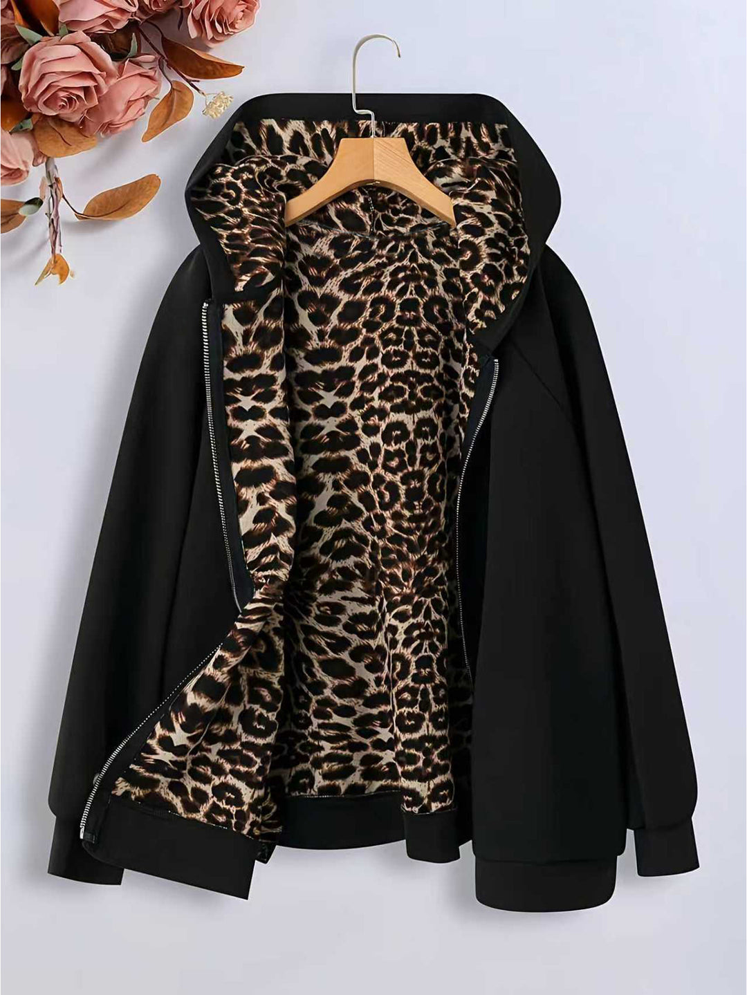 Damen kuschelige Fleecejacke mit tierischem Innenfutter Drune
