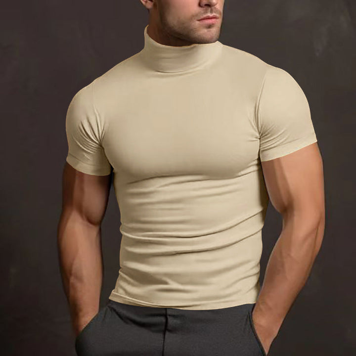 Herren Langarm-Turtleneck-Shirt aus atmungsaktivem Stretchmaterial Drune