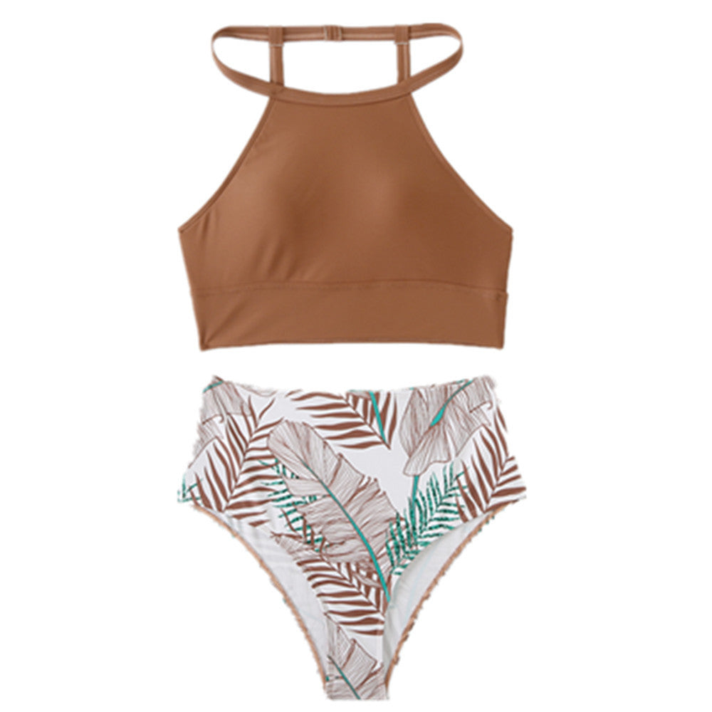 Damen Hochtailliertes Bikini-Set mit stylischem Crop-Top Drune