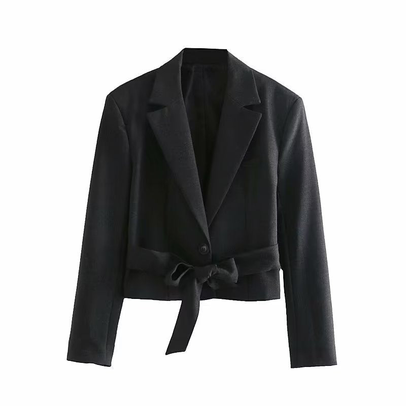 Damen modische Kurzjacke mit elegantem Schnitt und praktischen Details Drune