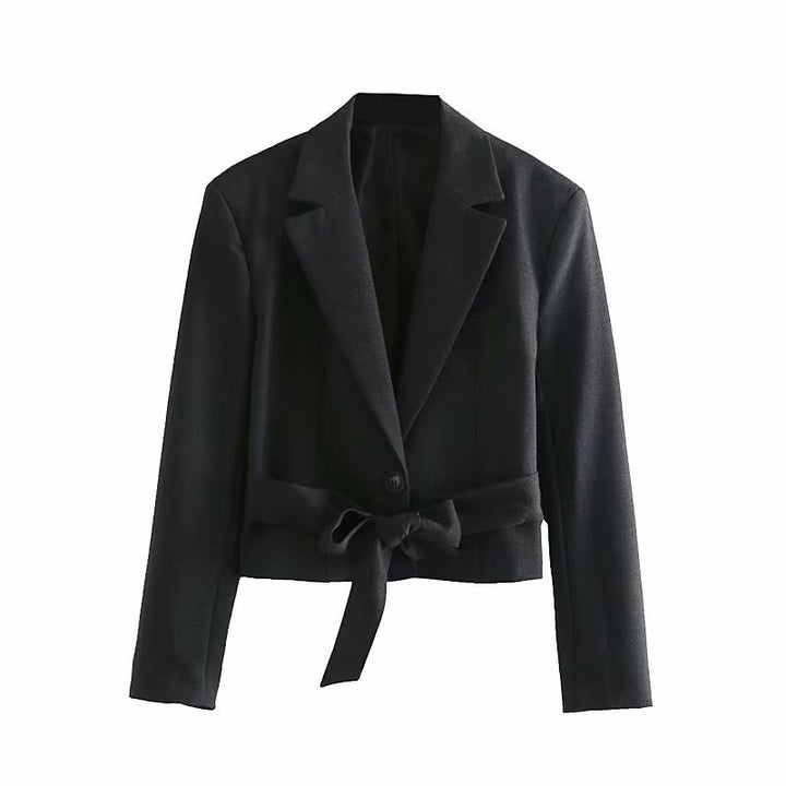 Damen modische Kurzjacke mit elegantem Schnitt und praktischen Details Drune