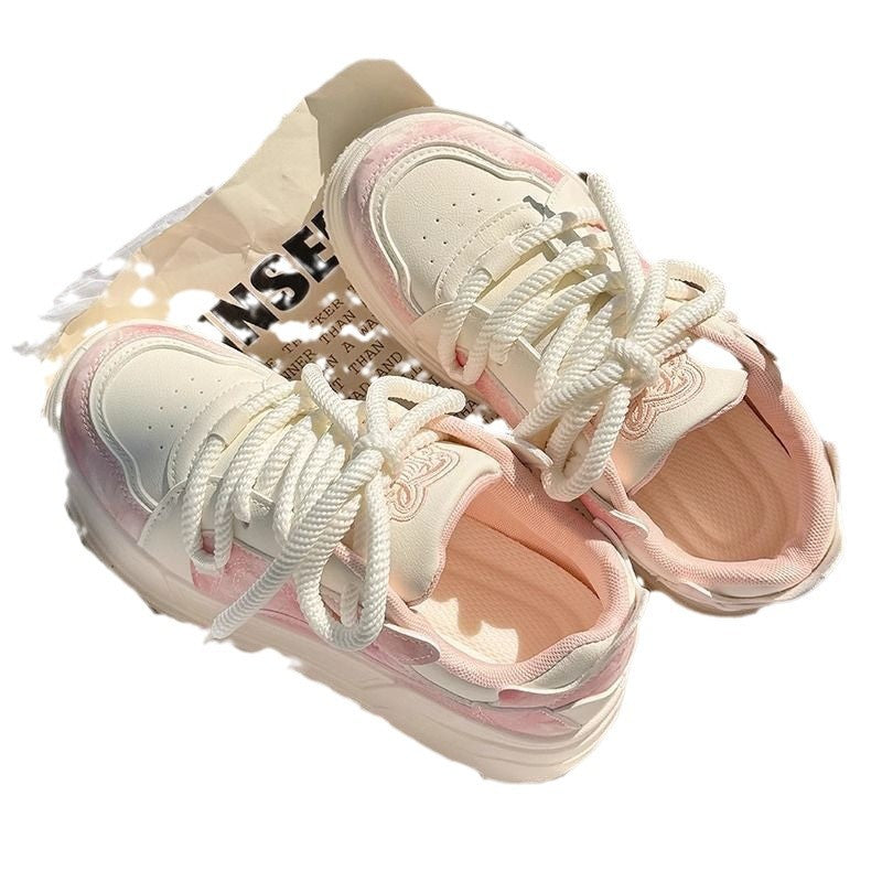 Damen modische Sneaker mit innovativem Plateau-Design und atmungsaktiver Obermaterial-Hybridstruktur Drune