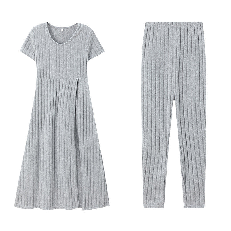 Damen Gemütliches Strickkleid und Leggings Set Drune