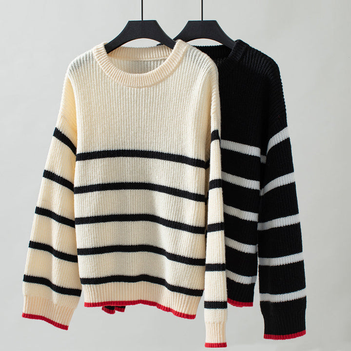 Drune | Gestreifter Strickpullover mit Klassischem Design