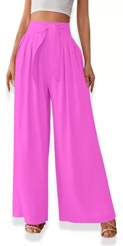 Damen Weite Hose mit hohen Bundfalten Drune