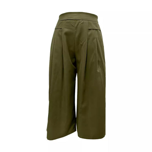 Damen Weite Culotte mit eleganten Falten und praktischen Taschen Drune